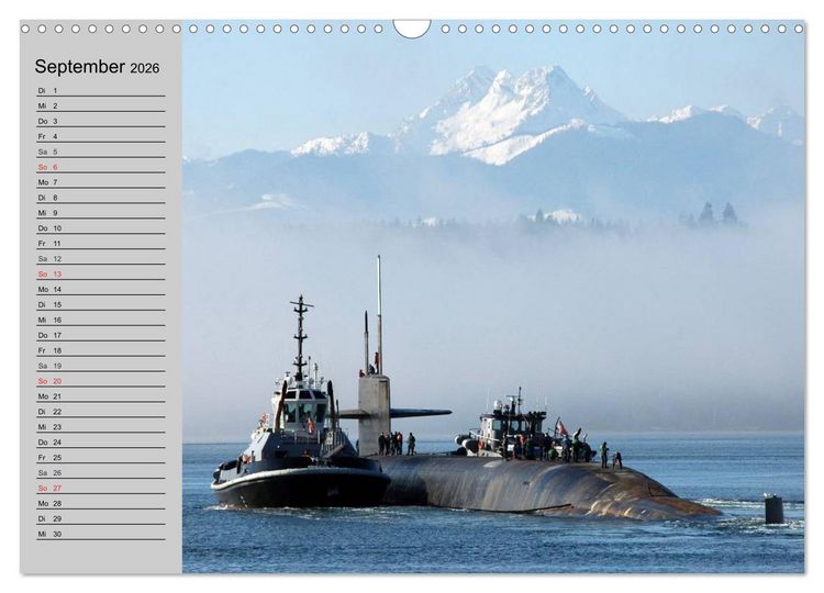 Produktbild: U-Boote. Milit&auml;rische Unget&uuml;me (Wandkalender 2026 DIN A3 quer), CALVENDO Monatskalender