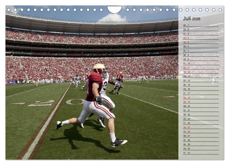 Produktbild: American Football - Touchdown (Wandkalender 2026 DIN A4 quer), CALVENDO Monatskalender