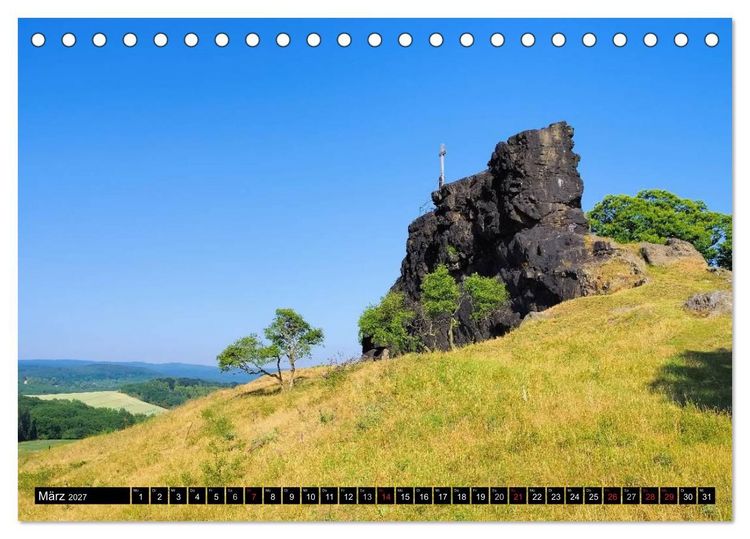 Produktbild: Die Teufelsmauer - Bizarre Felsformationen im Harz (Tischkalender 2027 DIN A5 quer), CALVENDO Monatskalender