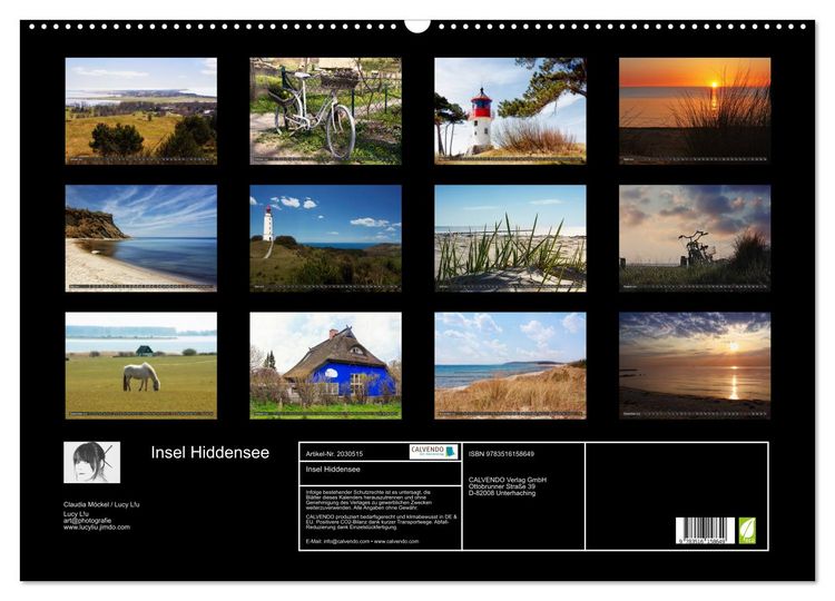 Produktbild: Insel Hiddensee (Wandkalender 2026 DIN A2 quer), CALVENDO Monatskalender