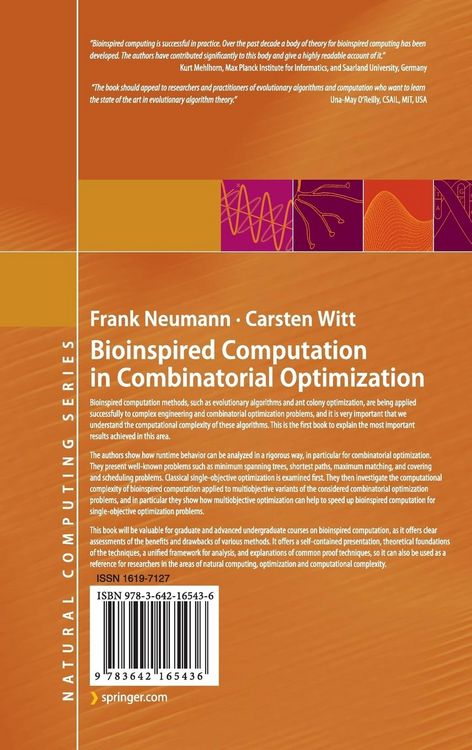 Produktbild: Bioinspired Computation in Combinatorial Optimization