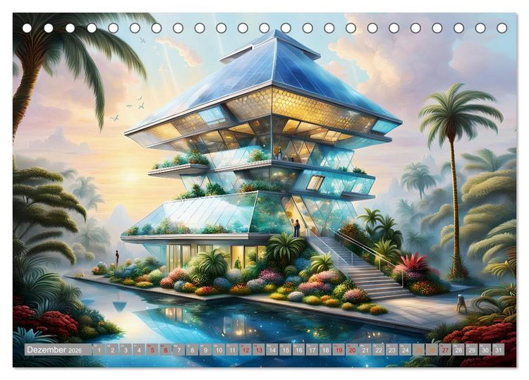 Produktbild: Architektur Futuristische Horizonte (Tischkalender 2026 DIN A5 quer), CALVENDO Monatskalender