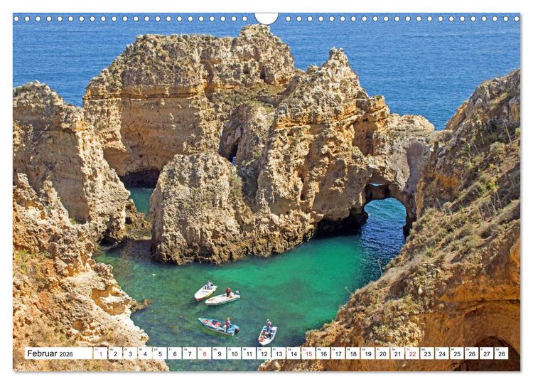 Produktbild: Portugal - Die Algarve vom Cabo de Sao Vicente bis Tavira (Wandkalender 2026 DIN A3 quer), CALVENDO Monatskalender