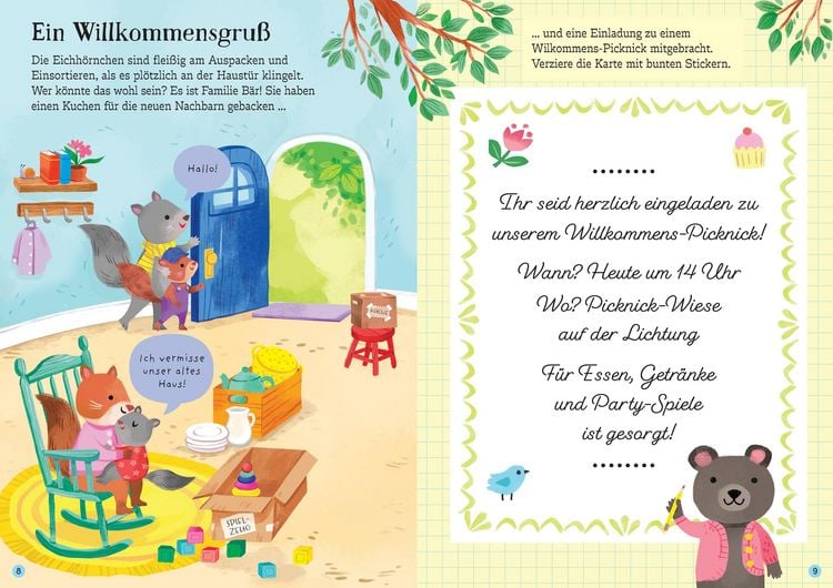 Produktbild: Mein Immer-wieder-Stickerbuch: Familie Eichhorn zieht um