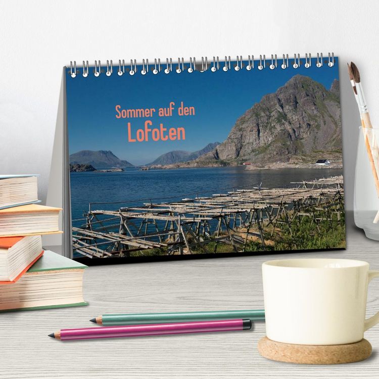 Produktbild: Sommer auf den Lofoten (Tischkalender 2026 DIN A5 quer), CALVENDO Monatskalender