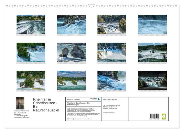 Produktbild: Rheinfall in Schaffhausen - Ein Naturschauspiel (Wandkalender 2026 DIN A2 quer), CALVENDO Monatskalender