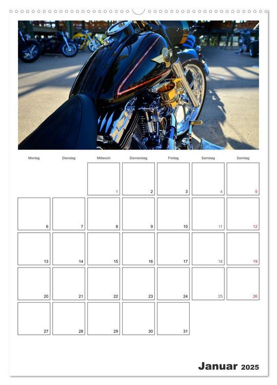 Produktbild: Best of Harley-Davidson Custom-Style 2025 (hochwertiger Premium Wandkalender 2025 DIN A2 hoch), Kunstdruck in Hochglanz