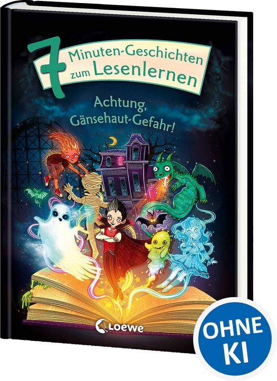Produktbild: Lesel&ouml;wen - Das Original - 7-Minuten-Geschichten zum Lesenlernen - Achtung, G&auml;nsehaut-Gefahr!