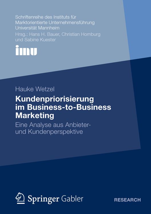 Produktbild: Kundenpriorisierung im Business-to-Business Marketing