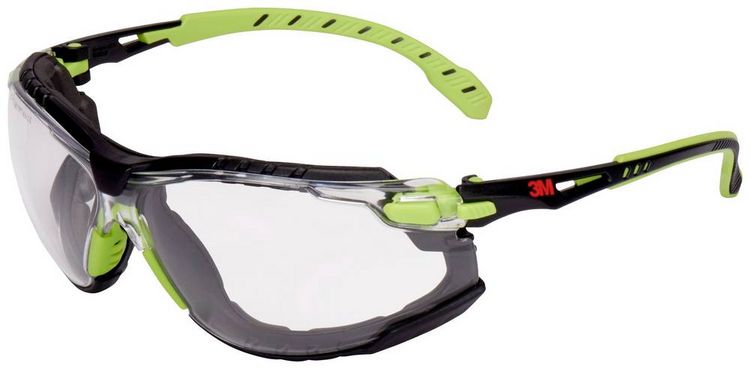 Produktbild: 3M Solus S1201SGAF-TSKT Schutzbrille mit Antibeschlag-Schutz Gr&uuml;n, Schwarz