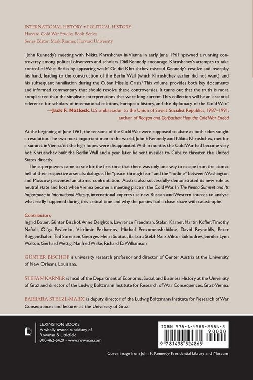 Produktbild: Vienna Summit and Its Importance in International History
