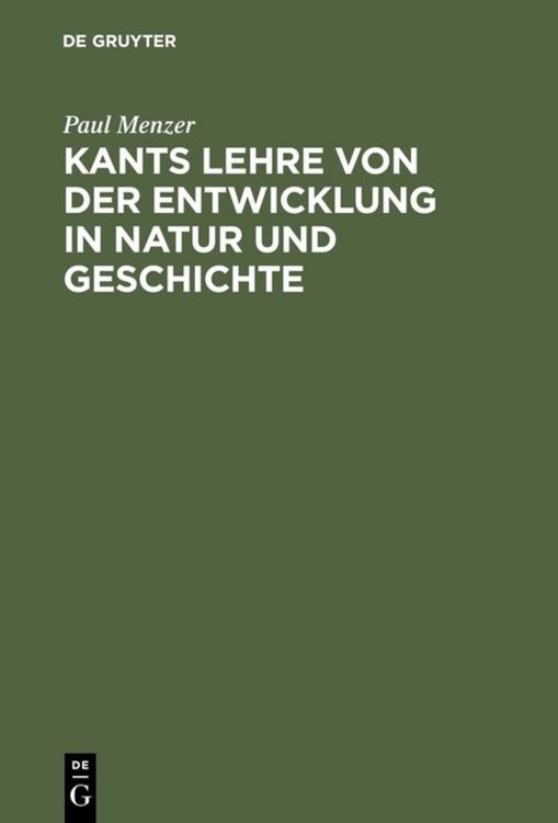 Produktbild: Kants Lehre von der Entwicklung in Natur und Geschichte