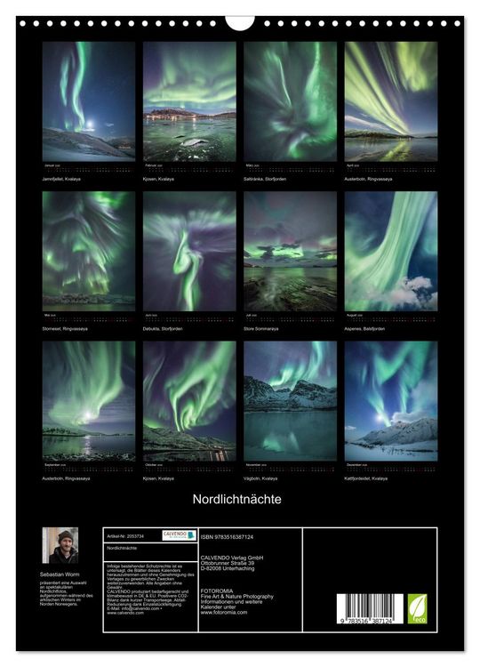Produktbild: Nordlichtn&auml;chte (Wandkalender 2026 DIN A3 hoch), CALVENDO Monatskalender