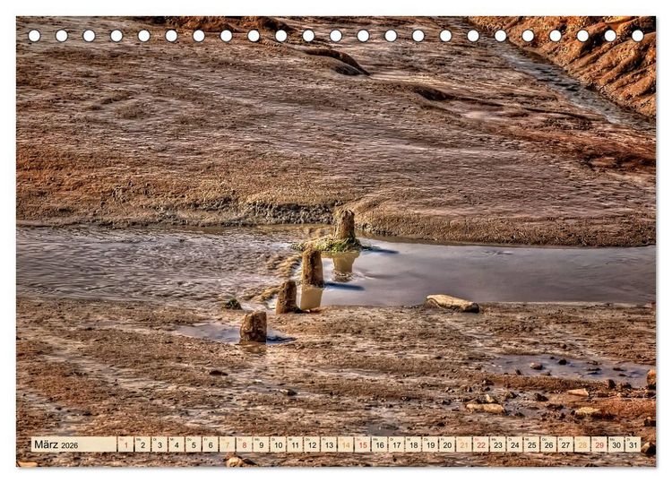 Produktbild: Friesland - Watt und Nordsee (Tischkalender 2026 DIN A5 quer), CALVENDO Monatskalender