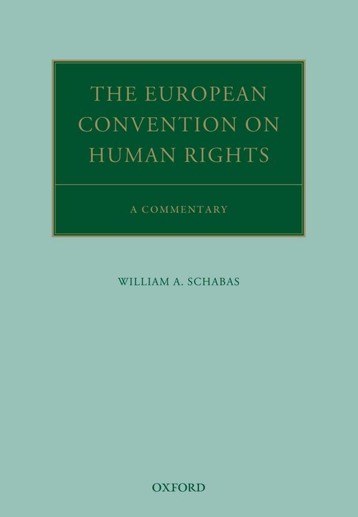 Produktbild: The European Convention on Human Rights