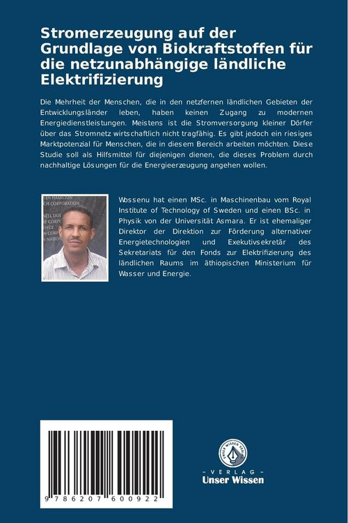 Produktbild: Stromerzeugung auf der Grundlage von Biokraftstoffen f&uuml;r die netzunabh&auml;ngige l&auml;ndliche Elektrifizierung
