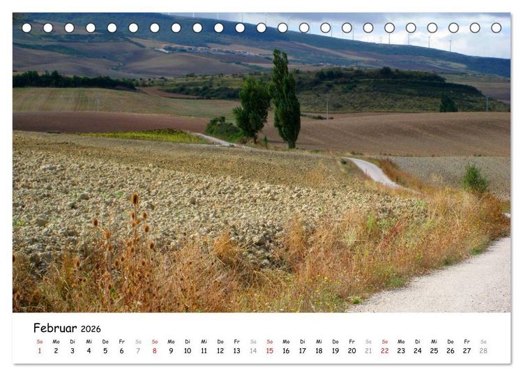 Produktbild: Camino Frances - Jakobsweg (Tischkalender 2026 DIN A5 quer), CALVENDO Monatskalender