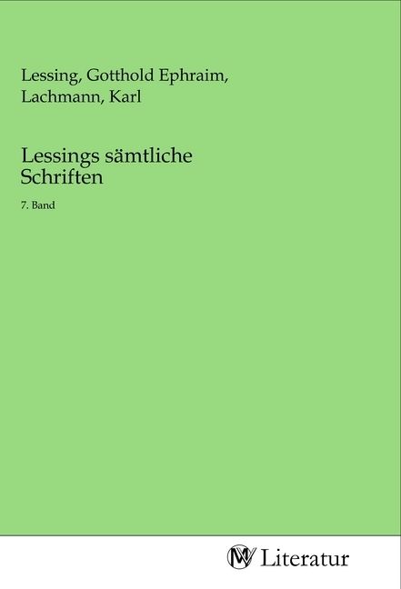Produktbild: Lessings s&auml;mtliche Schriften