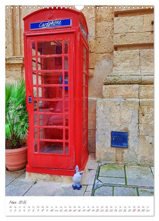 Produktbild: Schorschi auf Reisen ein kleiner Esel unterwegs auf der Insel Malta (Wandkalender 2026 DIN A3 hoch), CALVENDO Monatskalender