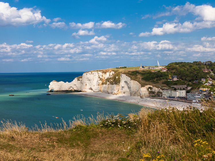 Produktbild: CALVENDO Puzzle Normandie Etretat | 1000 Teile Lege-Gr&ouml;&szlig;e 64x48cm Foto-Puzzle f&uuml;r gl&uuml;ckliche Stunden
