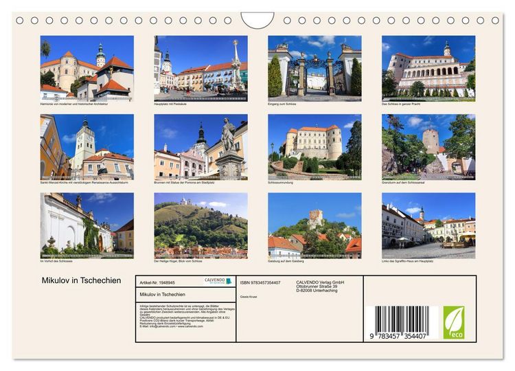 Produktbild: Mikulov in Tschechien (Wandkalender 2026 DIN A4 quer), CALVENDO Monatskalender
