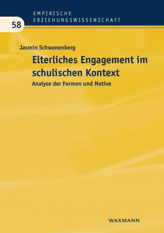 Produktbild: Elterliches Engagement im schulischen Kontext