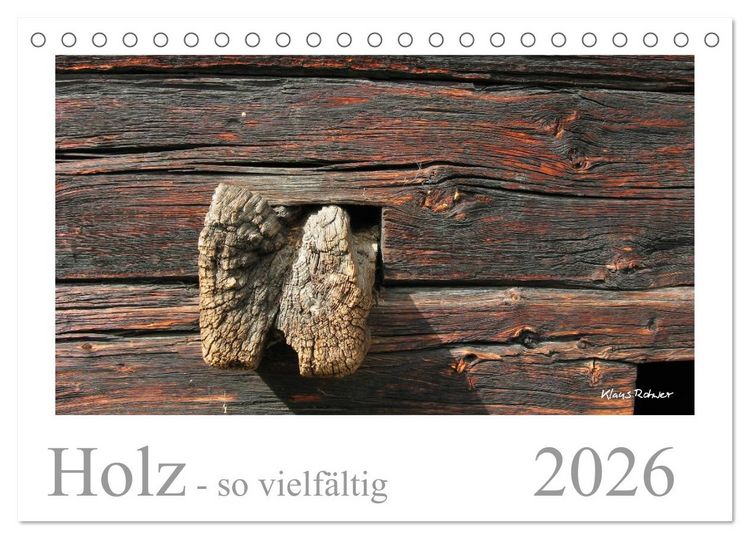 Produktbild: Holz - so vielf&auml;ltig (Tischkalender 2026 DIN A5 quer), CALVENDO Monatskalender