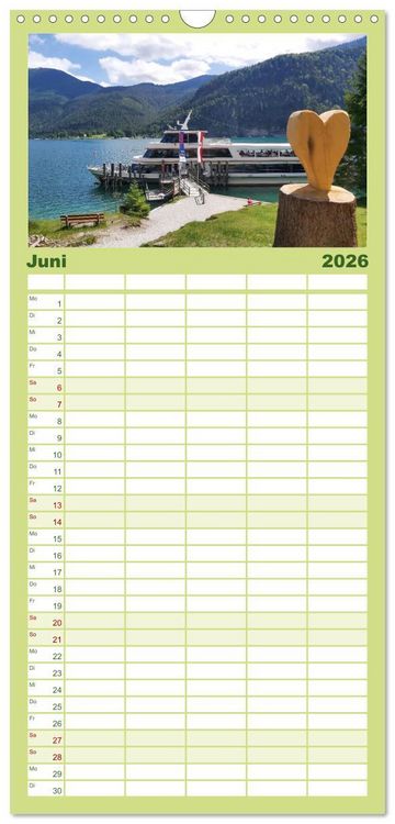 Produktbild: Familienplaner 2026 - ACHENSEE Impressionen mit 5 Spalten (Wandkalender, 21 x 45 cm) CALVENDO