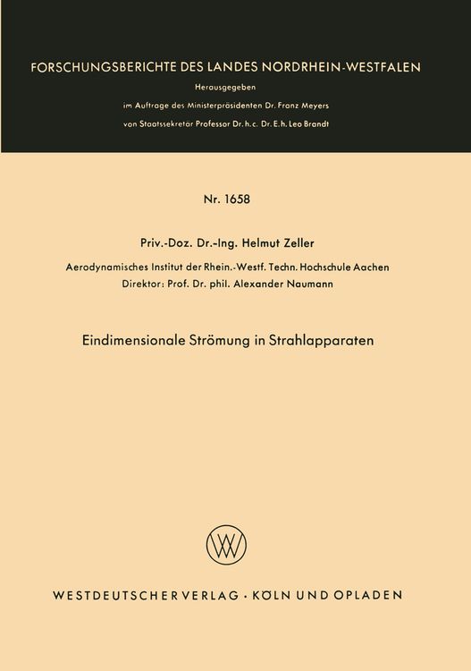 Produktbild: Eindimensionale Str&ouml;mung in Strahlapparaten