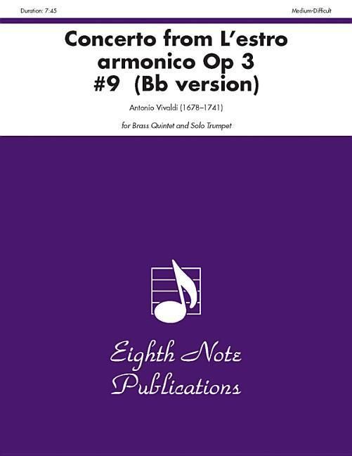 Produktbild: Vivaldi, A: Concerto (from l'Estro Armonico, Op 3 #9) (B-Fla