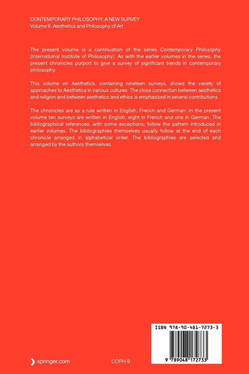 Produktbild: Volume 9: Aesthetics and Philosophy of Art