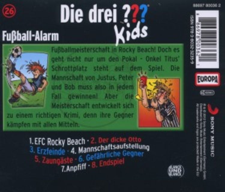 Produktbild: Die drei ??? Kids 26. Fußball-Alarm (drei Fragezeichen) CD
