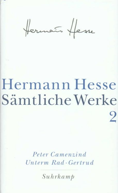Produktbild: S&auml;mtliche Werke, 20 Bde., Bd.2, Peter Camenzind, Unterm Rad