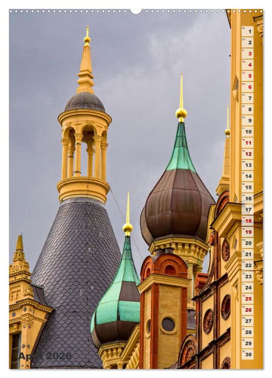 Produktbild: Schweriner Schloss - Impressionen aus Mecklenburg-Vorpommern (hochwertiger Premium Wandkalender 2026 DIN A2 hoch), Kunstdruck in Hochglanz