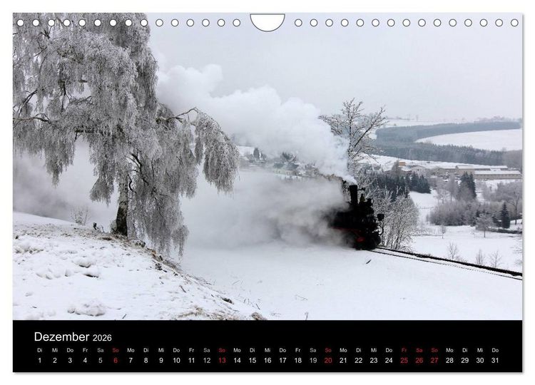 Produktbild: Dampfbahnromantik auf schmaler Spur (Wandkalender 2026 DIN A4 quer), CALVENDO Monatskalender