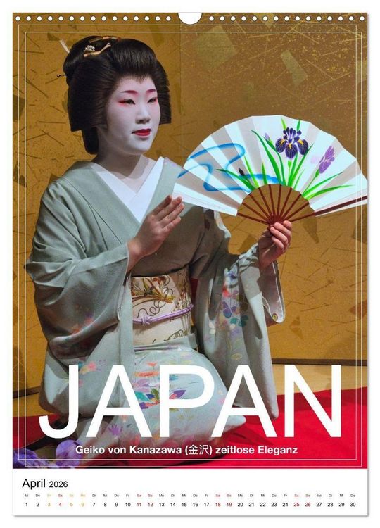 Produktbild: Japan PosterArt 2024 (Wandkalender 2026 DIN A3 hoch), CALVENDO Monatskalender