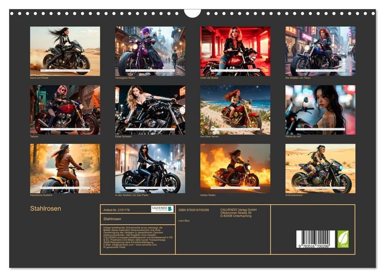 Produktbild: Stahlrosen (Wandkalender 2026 DIN A3 quer), CALVENDO Monatskalender