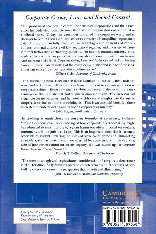 Produktbild: Corporate Crime, Law, and Social Control