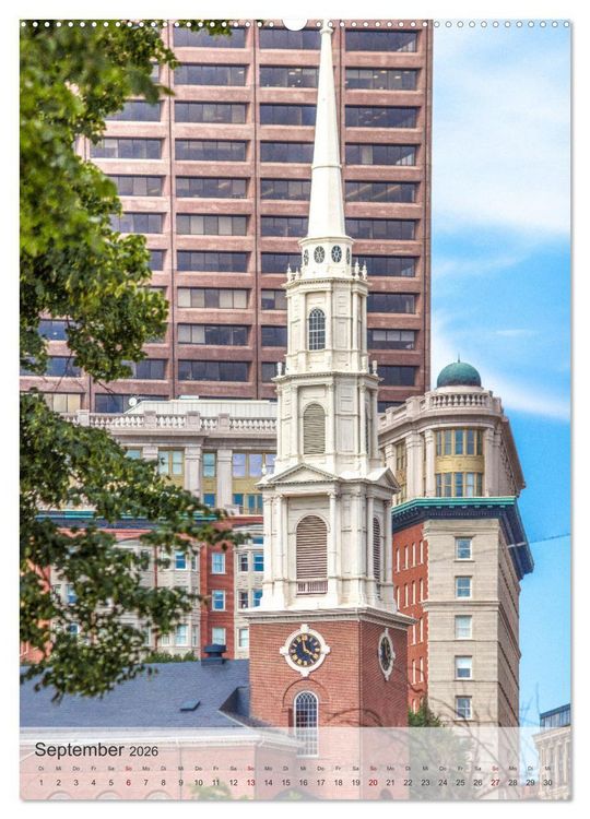 Produktbild: USA - Historisches Boston (hochwertiger Premium Wandkalender 2026 DIN A2 hoch), Kunstdruck in Hochglanz