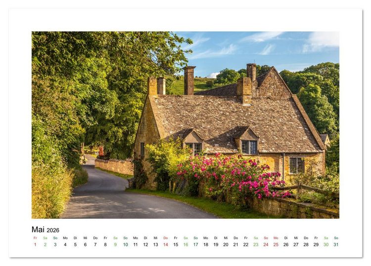 Produktbild: Landh&auml;user mit Charme (Tischkalender 2026 DIN A5 quer), CALVENDO Monatskalender