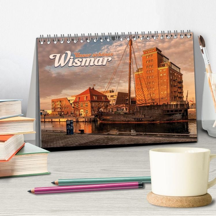 Produktbild: Unser sch&ouml;nes Wismar (Tischkalender 2026 DIN A5 quer), CALVENDO Monatskalender