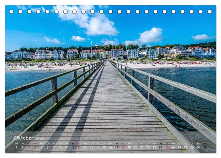 Produktbild: K&uuml;stenimpressionen von den Ostseeinseln R&uuml;gen und Usedom (Tischkalender 2026 DIN A5 quer), CALVENDO Monatskalender
