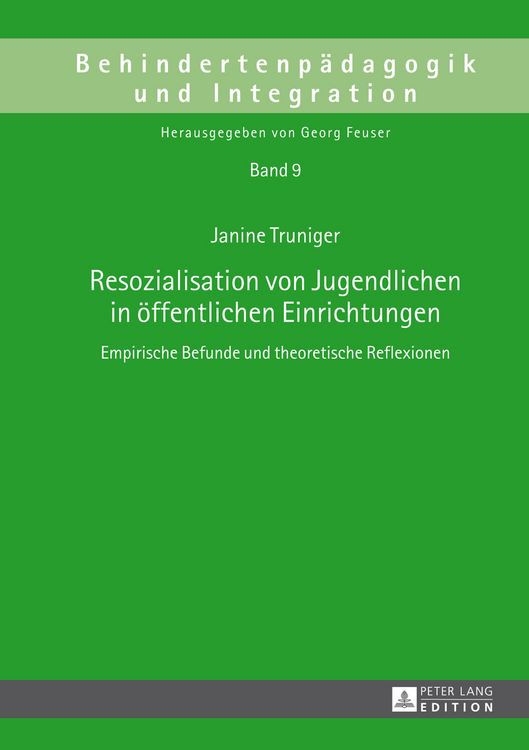 Produktbild: Resozialisation von Jugendlichen in oeffentlichen Einrichtungen