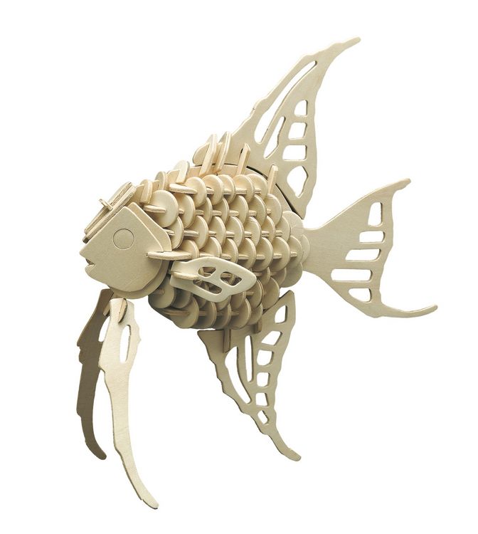 Produktbild: PEBARO 852/2 - Holzbausatz Fisch, 130 Teile, Holzkonstruktion zum Zusammenstecken