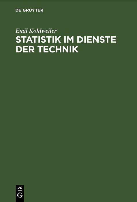 Produktbild: Statistik im Dienste der Technik