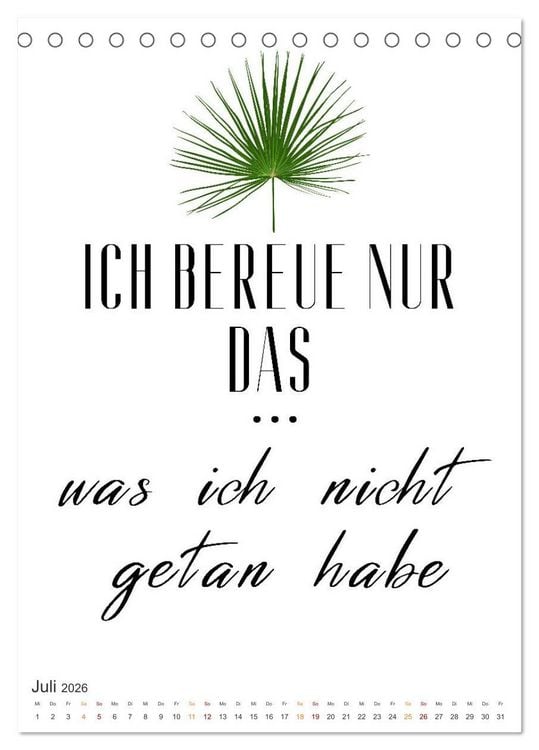 Produktbild: Motivation (Tischkalender 2026 DIN A5 hoch), CALVENDO Monatskalender
