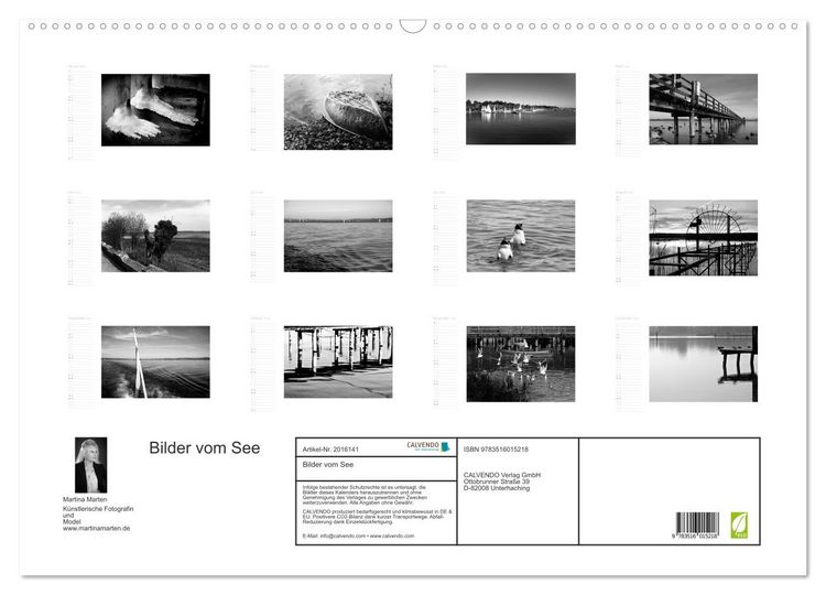 Produktbild: Bilder vom See (Wandkalender 2026 DIN A2 quer), CALVENDO Monatskalender