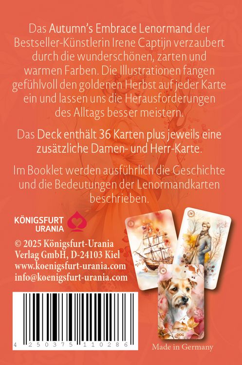 Produktbild: Autumn&acute;s Embrace Lenormand DE - 38 Lenormand-Karten und Booklet