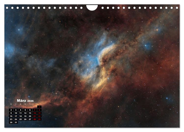 Produktbild: InfinityAstro - die Unendlichkeit im Bild - Astrofotos von Roland Schliessus (Wandkalender 2026 DIN A4 quer), CALVENDO Monatskalender