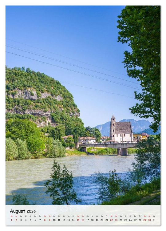 Produktbild: Trient - Die gl&uuml;ckliche Stadt zwischen Dolomiten und Gardasee (Wandkalender 2026 DIN A2 hoch), CALVENDO Monatskalender